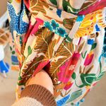 LA DoubleJ Pellicano dinner dress silk Floral Maxi size medium Red Photo 5