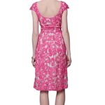 Yoana Baraschi Anthropologie Dress Pink Floral Lace Party Cocktail Size 8 Photo 2