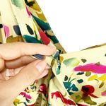 MM Couture Miss Me Tan Floral Watercolor A-line Dress S Short Flounce Sleeve Photo 3