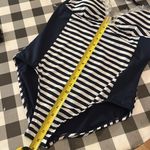Tommy Hilfiger Women’s One Piece Swimsuit Navy Stripes Ruffle Trim Size Large Photo 7