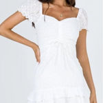 Princess Polly ‎ Mikail White Embroidered Mini Dress Size 2 Milkmaid Cottage Y2K Photo 0