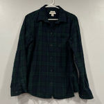 LL Bean Womens Scotch Plaid Flannel Shirt size M Blue Size M Photo 0