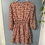 Mimi Chica Muted Pink Dress with gold threading and smocked waist. Photo 2