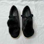 J/Slides nyc Pom Pom black fashion lace up low top loafer sneakers size 6.5 Photo 3