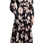 Julia Jordan NWT Floral Midi Dress In Black/Ivory Size 6 Photo 0