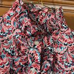 Vintage Lucky Winner button‎ up paisley long sleeve shirt M ruffle high neck Size M Photo 1