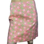 Vineyard Vines Women’s Size 4 Pink Green Starfish Hibiscus Flowers Printed Skirt Photo 0