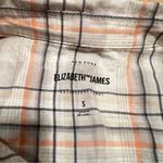 Elizabeth and James  Plaid Tan Tie Button Up Women’s Small Photo 2