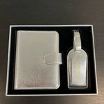 MAC Cosmetics Silver Passport holder and luggage tag travel set new in box rare Photo 7