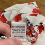 Skies Are Blue Top Womens Medium White Floral Cold Shoulder Ruffle Detail Blouse Photo 5