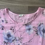 Floral Pink Women's Top Cotton Italian Summer Oversized Floral Top Casual Size XL Photo 1