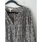 Rebecca Taylor  Silk Black White Floral Mini Tie Waist Flowy Dress Size 0 Photo 2