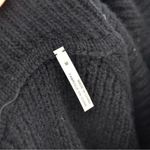 margaret o'leary Off The Shoulder Cashmere Sweater Ribbed Knit Black Women's M Photo 3