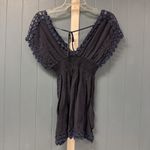 Vintage Havana Abercrombie Fitch " Cornflower Blue‎ Crochet Top Women's Juniors M Photo 7