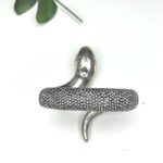 Sparkling Crystal Snake Coil Bracelet Bangle Cuff Rhinestone Statement Silver Photo 3