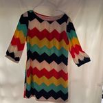 Pink Owl  Multicolor Chevron Women’s Dress Photo 0