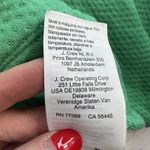 J.Crew Sz L Terry Half -Zip Pointelle Sweatshirt Green Drawstring Long Sleeves Photo 8