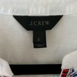 J.Crew - Embroidered Cap-Sleeve Linen/Cotton Blend Top - Size 2 Photo 2