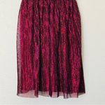 Lulus  Ailey Metallic Pink/Red/Magenta Prom Formal Skater Dress Size XS Photo 5