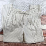 Derek Lam  10 Crosby ivory pinstripe pants high rise waist tie‎ Photo 0