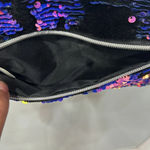 Dark Purple Pink Black Scattered Sequin Velvet Zipper Crossbody Purse Bag Photo 1