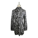 Style & Co Paisley Black And White Button Jacket Lightweight Women Size Small Photo 4