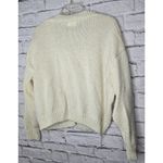 Luna Ivy Oversized Cream Strawberry Knit Cardigan Sweater Womens Medium Preppy Pink Photo 6