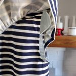 J.Crew nautical asymmetrical one shoulder top striped ruffled navy white Photo 2