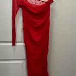 NEW Area Stars Red Dot Midi Cocktail Dress Size Large $175 Photo 2