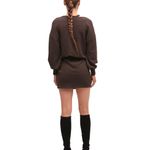 n:philanthropy NWT Alexandria Long Sleeve Cut Out Brown Mini Dress LARGE Photo 1