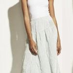 Vince Asymmetric Crinkle Mint Blue Midi Crinkle Skirt NWT Size Medium MSRP $325 Photo 0