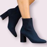 MIA  Black Knit Stretchy Slip on Ankle Booties Heels(Size 12) Photo 0