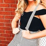 Black Gingham Overall Skirt Size 4 Photo 0