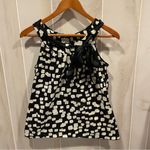 AB Studio Cute vintage 90’s breezy cotton tie collar high neck sleeveless blouse  Photo 5