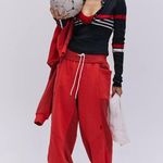 Free People Movement NWT  Making It Pullover And Jogger (SET)In Victory Red Photo 5