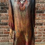 Sheer vintage Y2K paisley swimsuit coverup dress w/rhinestones / M / EUC Red Size M Photo 3