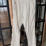 Billabong  new waves cotton striped pants beige wide leg high waisted rise pocket Photo 1