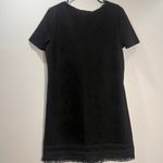ZARA NWT - WOMEN FAUX SUEDE Black Large Short Sleeve Dress Photo 5