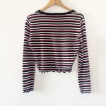 Ultra Flirt Cropped Striped Knit Top Photo 1