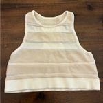 Alo Yoga Alo Sport Play Knit Bra Women’s Small Alabaster Ivory White Cropped Top Tank Photo 0
