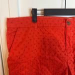 Old Navy Hot Tamale Coral Eyelet Chino Shorts Photo 5