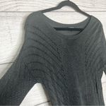 EXPRESS  Charcoal Gray 3/4 Sleeve Lightweight Sweater Tunic Size Large Photo 2