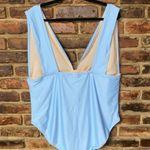 J.Crew New Baby Light Blue Plunge One-Piece Swim Bathing Suit Women's Size 24 Photo 4