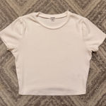 Garage  Plain White Cropped Shirt Photo 0