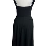 Reformation  Eda Ruffle Strap Midi Dress black Sz M Photo 3