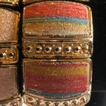 Elegant Gold Tone and Multicolor Stretchy Boho Chunky Bracelets Photo 3