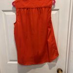 Mossimo Denim Mossimo Orange Sleeveless Top Blouse Womens Large Bow Tank‎ Button Keyhole Shirt Photo 3