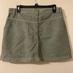 Free People Sage Green Corduroy Mini Skirt Size 12 Photo 1