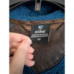 Kuhl  Fleece Leather Flight Jacket Full Zip Hoodie Sherpa Teddy Coat Women's XS Photo 4