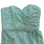 David's Bridal David’s Bridal Mint Green Strapless Lace Gathered Cocktail Dress Size 2 NEW Photo 6